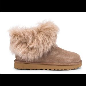 Brand new Ugg classic mini fluff size 8 caribou color
